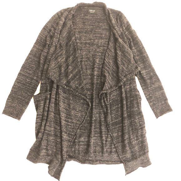 Zara Long Flowy Open Front Cardigan - Picture 1 of 10
